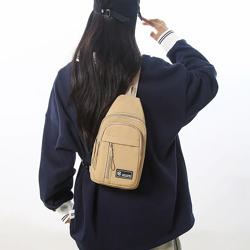 Single Warehouse Nylon Sling Bag Regular Unisex Ecru/Black/Khaki/Green-13