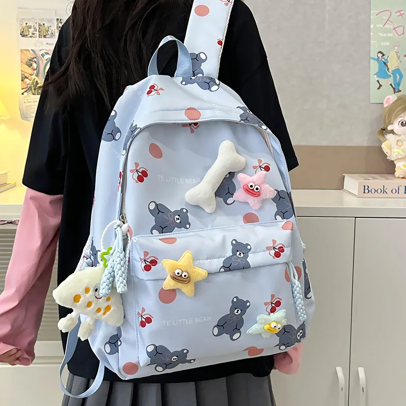 Single Warehouse Nylon Backpack Regular Women's White/Pink/Blue/Green/Black-13
