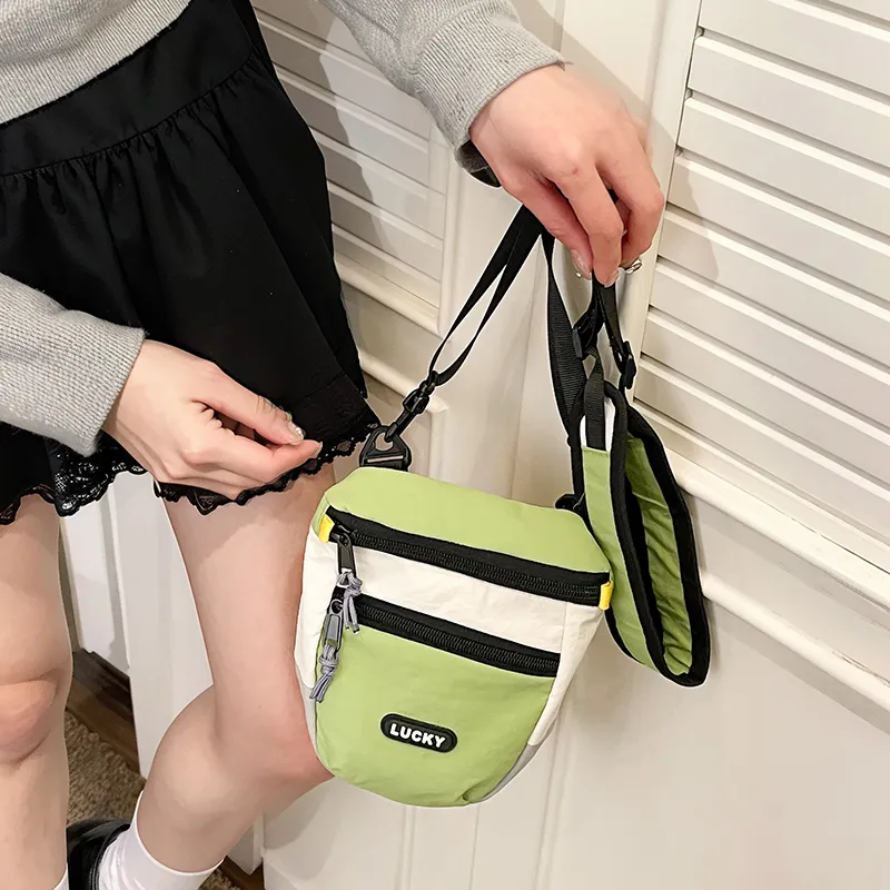 Single Warehouse Nylon Crossbody Bag, Shoulder Bag Regular Women's White/Yellow/Green/Brown-11