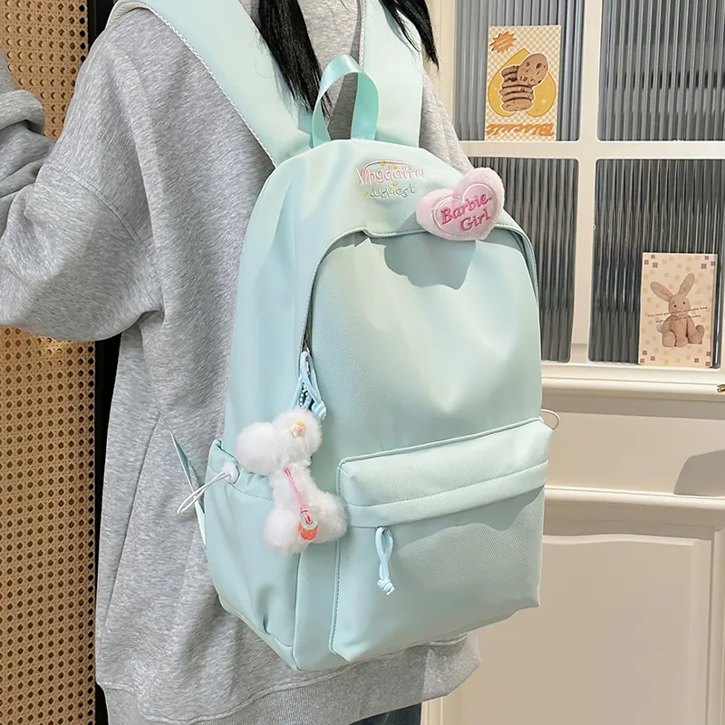 Single Warehouse Nylon Backpack Women's White/Pink/Yellow/Green/Purple/Black-21