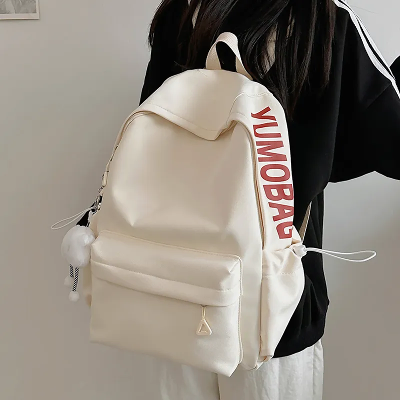Single Warehouse Nylon Backpack Regular Unisex White/Pink/Green/Yellow/Black-2