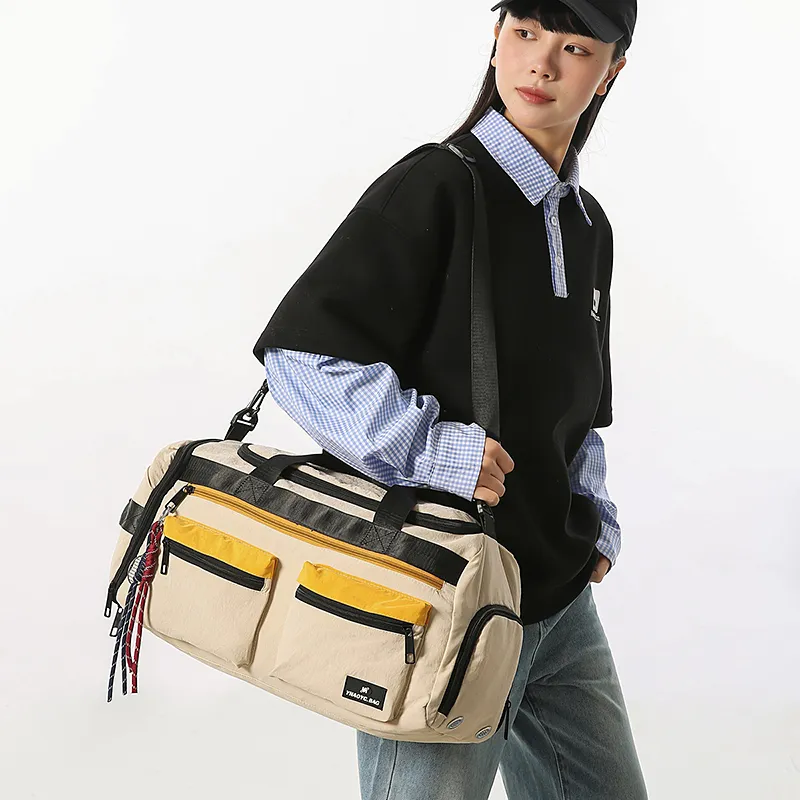 Single Warehouse Nylon One Shoulder Handbag Unisex Multicolor-4