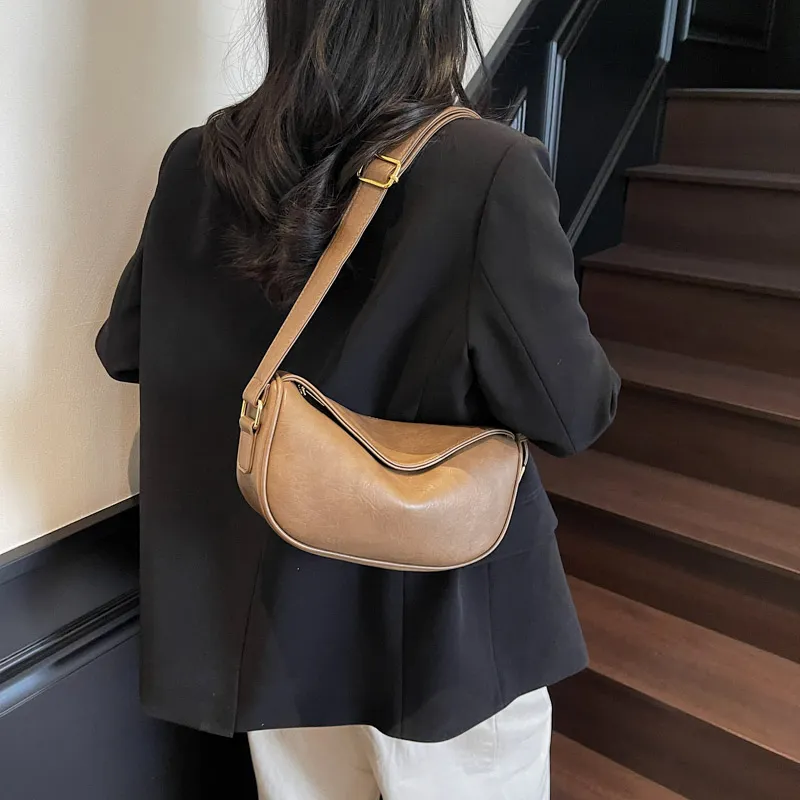 Single Warehouse PU Crossbody Bag, Shoulder Bag Regular Women's Coffee/Khaki/Black-7