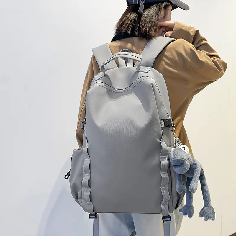 Single Warehouse Membrana Dermalis Backpack Unisex Gray/Green/Khaki/Black-2