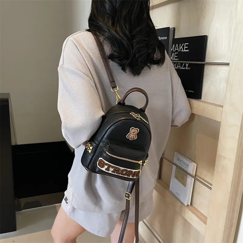 Single Warehouse PU Backpack Regular Women's Multicolor-14