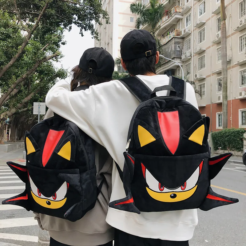 Single Warehouse Plush Laptop Backpack Regular Unisex Black/Gray-7