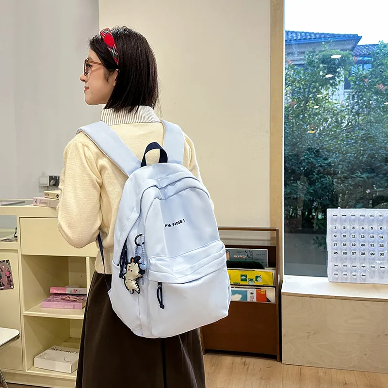 Single Warehouse Nylon Backpack Unisex Multicolor-26