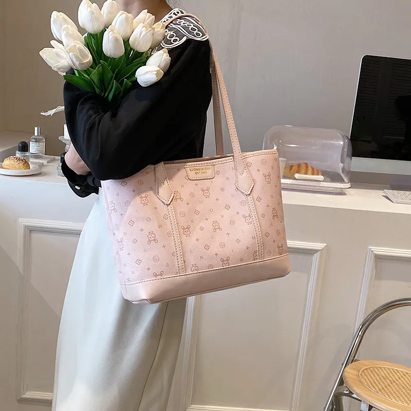 Single Warehouse PU Handbag, Shoulder Bag Regular Women's White/Pink/Green-10
