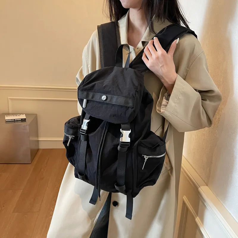 Single Warehouse Fabric Backpack Regular Unisex Ecru/Gray/Khaki/Black-25
