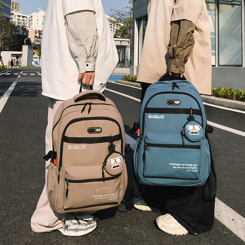 Single Warehouse Nylon Backpack Regular Unisex Gray/Black/Red/Khaki/Blue-17