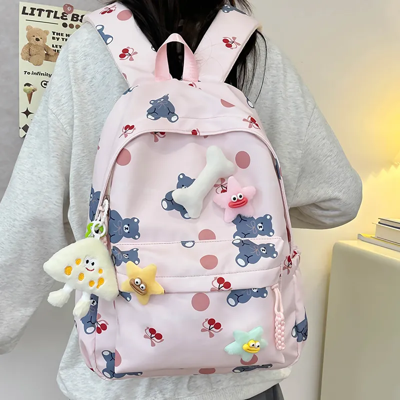 Single Warehouse Nylon Backpack Regular Women's White/Pink/Blue/Green/Black-11