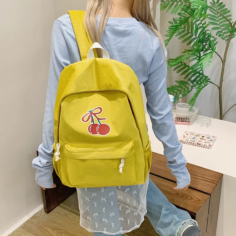 Single Warehouse Fabric Backpack Regular Women's White/Black/Red/Yellow/Blue-19