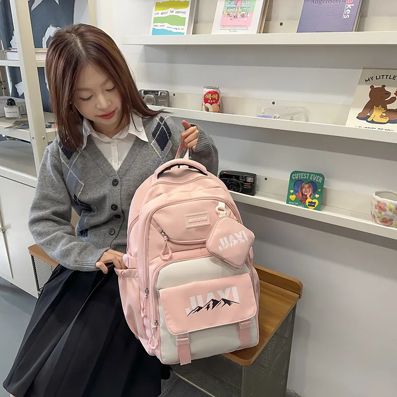 Single Warehouse Nylon Laptop Backpack Travel Backpack Unisex Multicolor-21