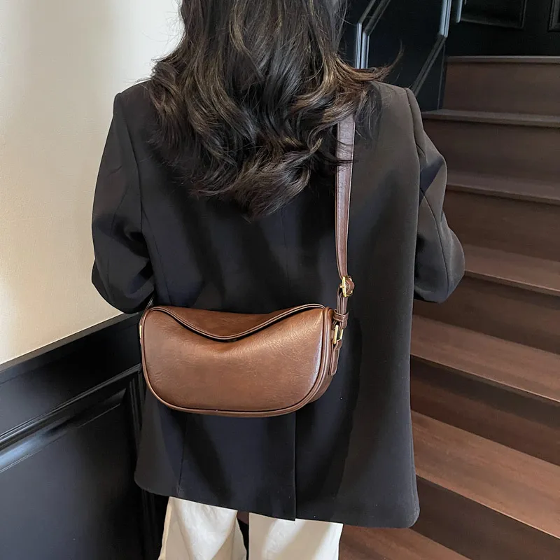 Single Warehouse PU Crossbody Bag, Shoulder Bag Regular Women's Coffee/Khaki/Black-1