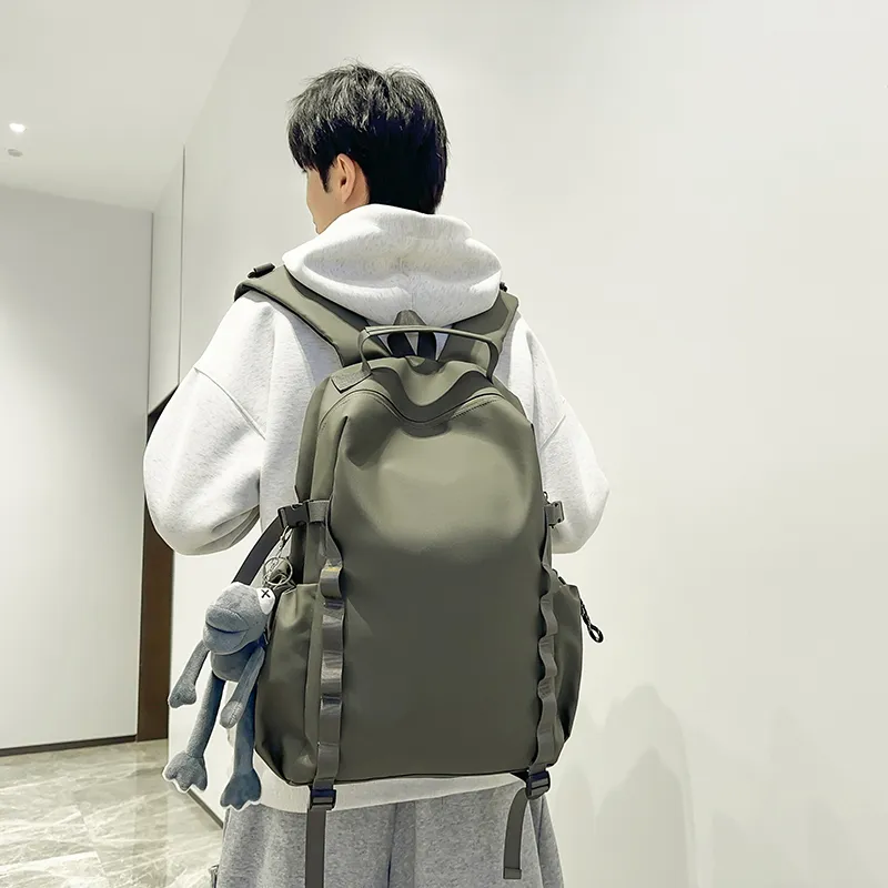 Single Warehouse Membrana Dermalis Backpack Unisex Gray/Green/Khaki/Black-8