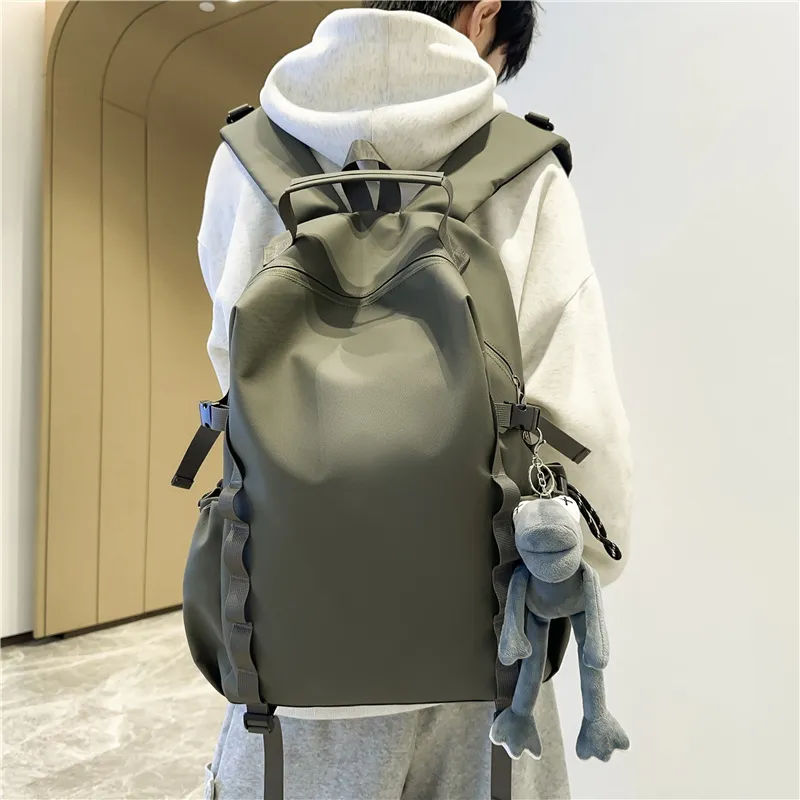 Single Warehouse Membrana Dermalis Backpack Unisex Gray/Green/Khaki/Black-10