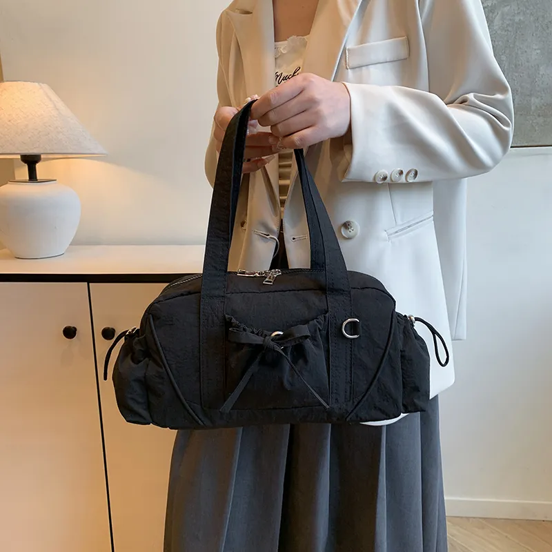 Single Warehouse Nylon Shoulder Bag Women's White/Green/Gray/Khaki/Black-23