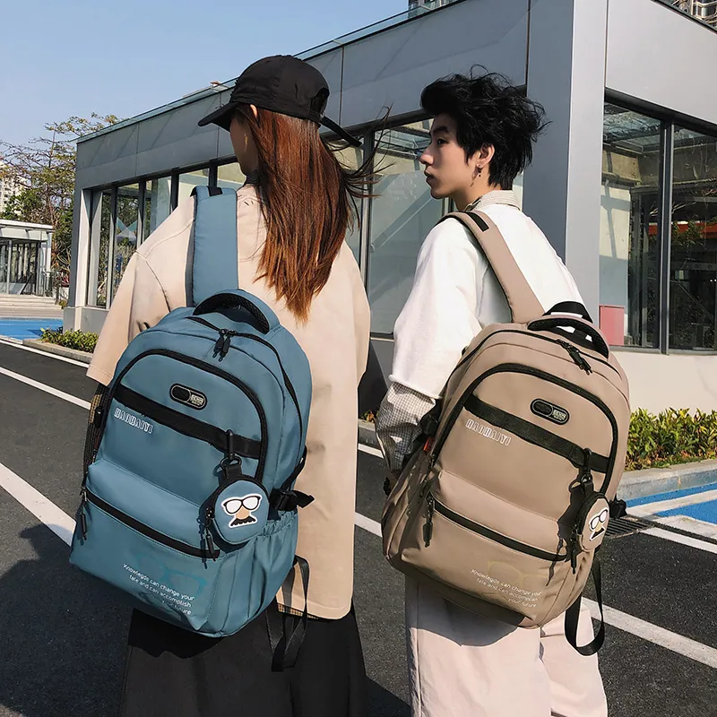 Single Warehouse Nylon Backpack Regular Unisex Gray/Black/Red/Khaki/Blue-13