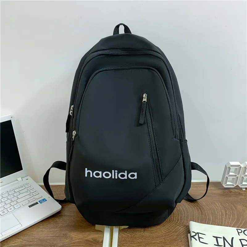 Single Warehouse Nylon Backpack Unisex White/Pink/Blue/Green/Black-21