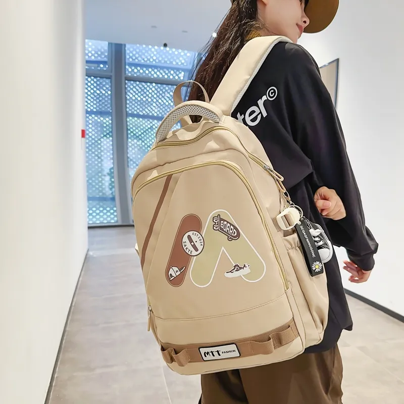 Single Warehouse Nylon Backpack Regular Unisex Multicolor-4