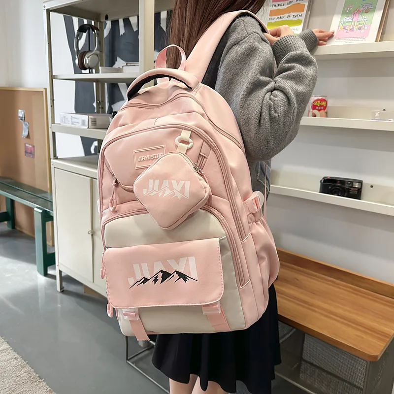Single Warehouse Nylon Laptop Backpack Travel Backpack Unisex Multicolor-20