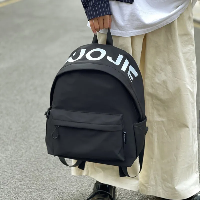 Single Warehouse Nylon Backpack Regular Unisex White/Black/Green-19