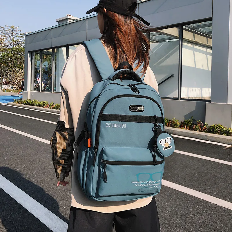 Single Warehouse Nylon Backpack Regular Unisex Gray/Black/Red/Khaki/Blue-25