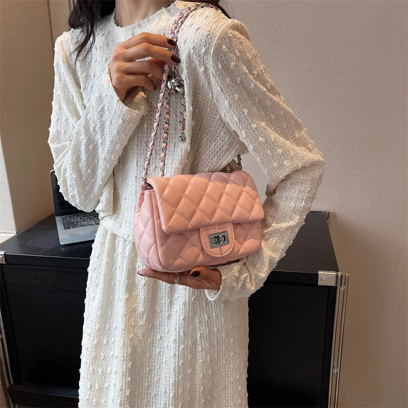 Single Warehouse PU Shoulder Bag Regular Women's Ecru/Silver/Pink/Black-17