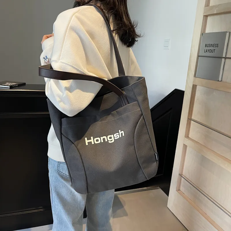 Single Warehouse Fabric Handheld Shoulder Bag Regular Women's White/Khaki/Dark Tea-17