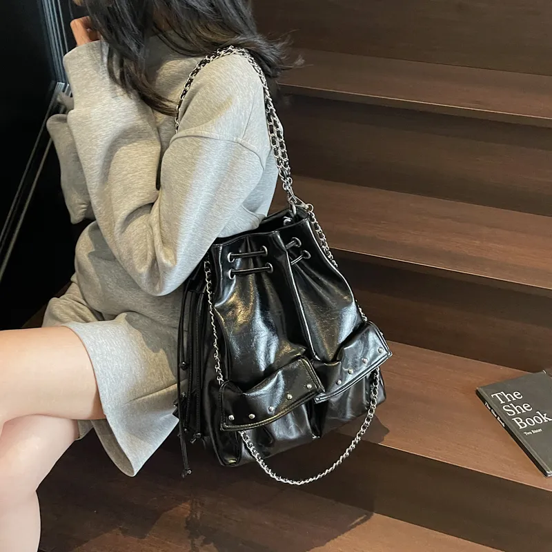 Single Warehouse PU Shoulder Bag Regular Women's Multicolor-19