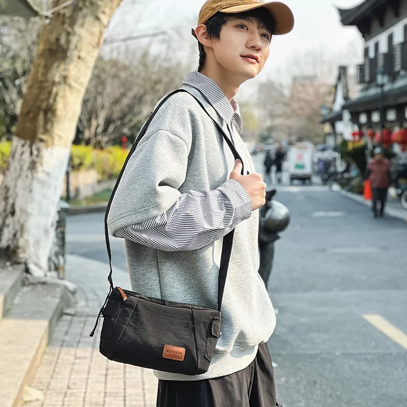Single Warehouse Nylon Shoulder Bag Regular Unisex White/Green/Khaki/Black-18