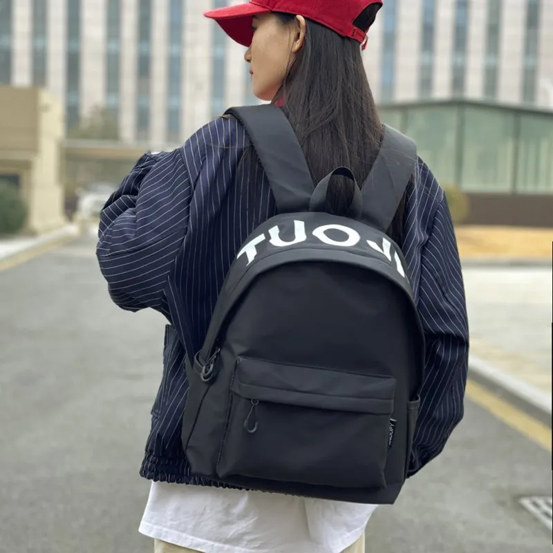 Single Warehouse Nylon Backpack Regular Unisex White/Black/Green-15