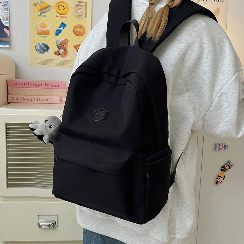 Single Warehouse Nylon Backpack Unisex White/Green/Brown/Black-19