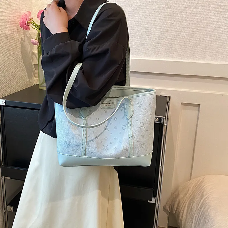 Single Warehouse PU Handbag, Shoulder Bag Regular Women's White/Pink/Green-16