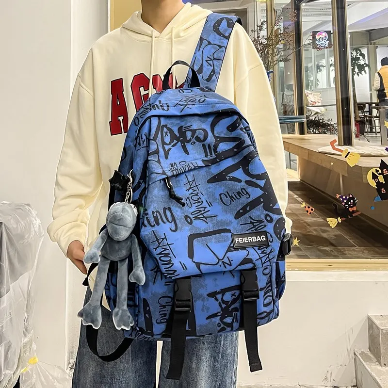 Single Warehouse Composite Cloth Backpack Regular Unisex Multicolor-6
