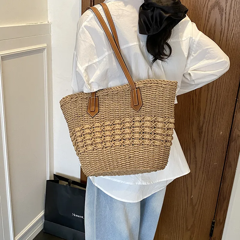 Single Warehouse PU Shoulder Bag, Handbag, Tote Bag Regular Women's Ecru/Khaki-11