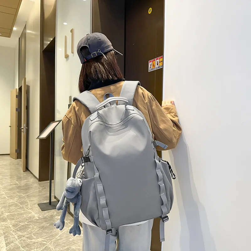 Single Warehouse Membrana Dermalis Backpack Unisex Gray/Green/Khaki/Black-5