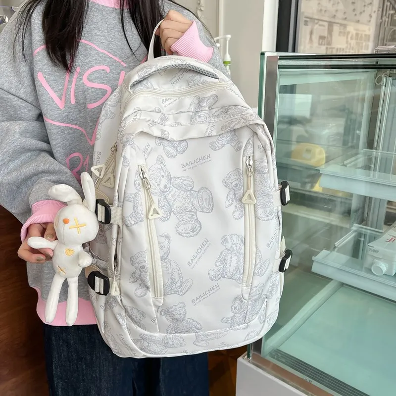 Single Warehouse Composite Cloth Backpack Regular Unisex Multicolor-5