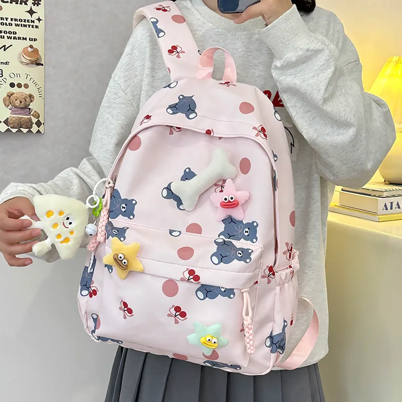 Single Warehouse Nylon Backpack Regular Women's White/Pink/Blue/Green/Black-8