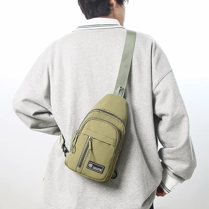Single Warehouse Nylon Sling Bag Regular Unisex Ecru/Black/Khaki/Green-21