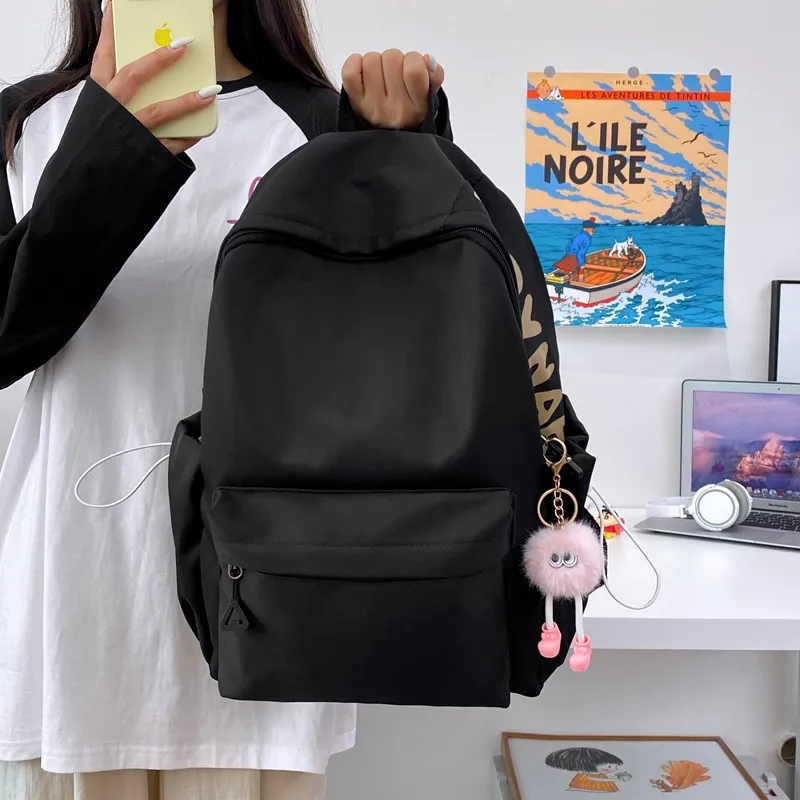 Single Warehouse Nylon Backpack Travel Bag Unisex Multicolor-12