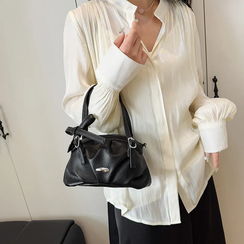 Single Warehouse PU Shoulder Bag, Crossbody Bag, Handbag Women's Ecru/Yellow/Pink/Blue/Black-22