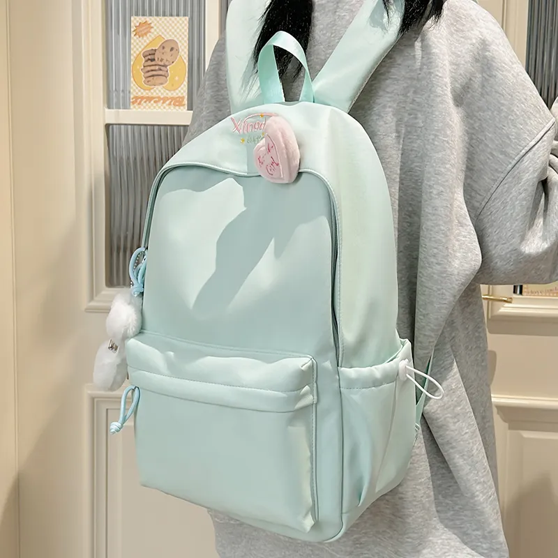 Single Warehouse Nylon Backpack Women's White/Pink/Yellow/Green/Purple/Black-24