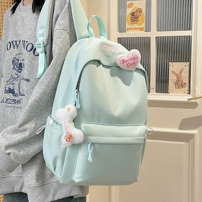 Single Warehouse Nylon Backpack Women's White/Pink/Yellow/Green/Purple/Black-22