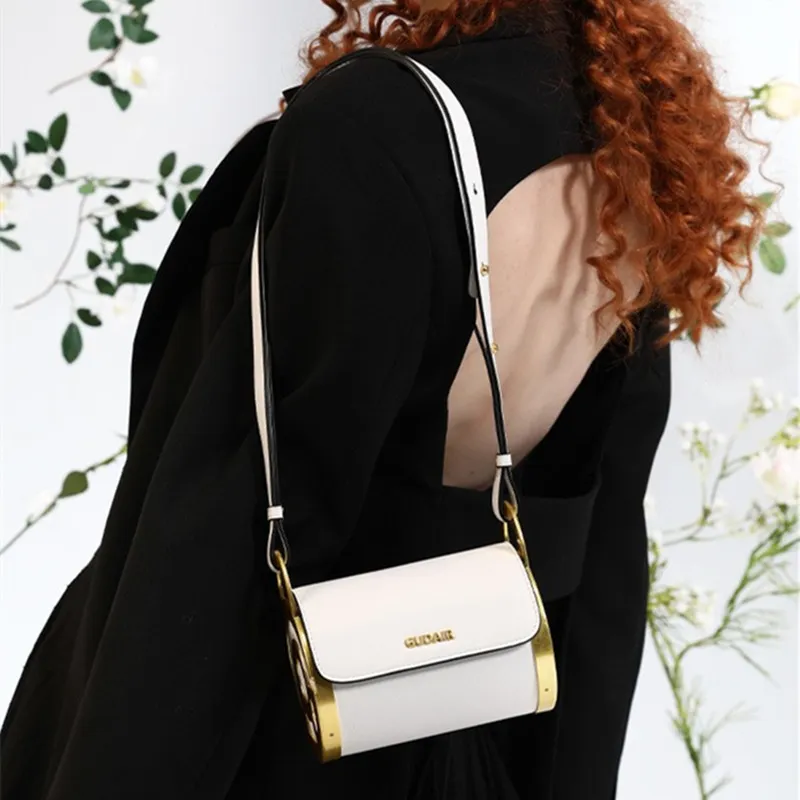 Gudair Cow Leather Shoulder Bag Small Size Women's-4