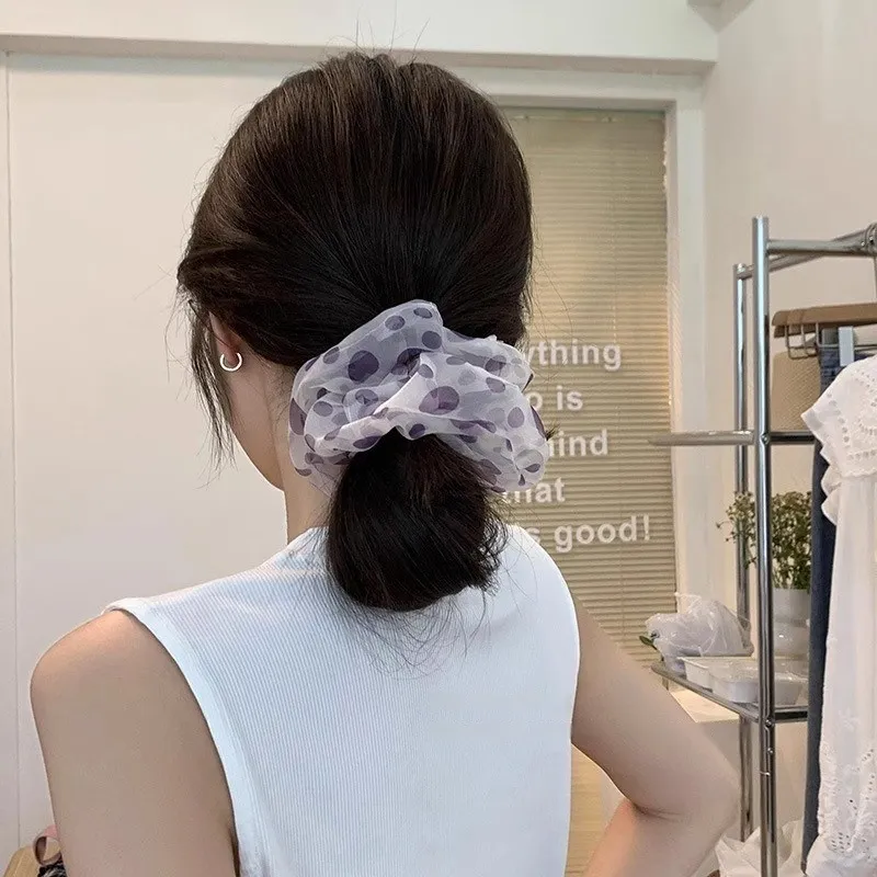 Water Jade Rubber Band Hair Tie Women's-4