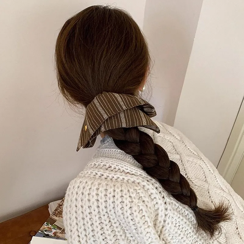 Water Jade Fabric Hair Tie Women's-5