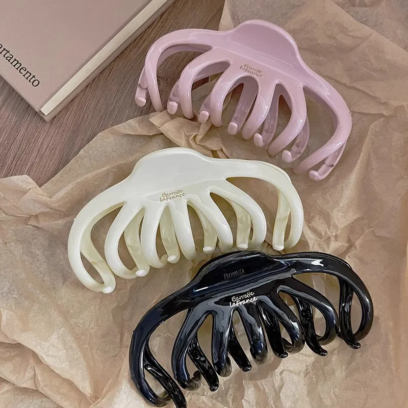 Water Jade Acrylic Hair Clips Women's-1