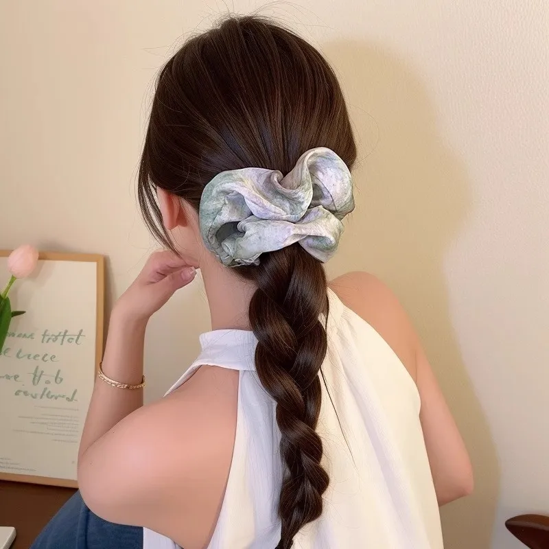Water Jade Rubber Band Hair Tie Women's-5