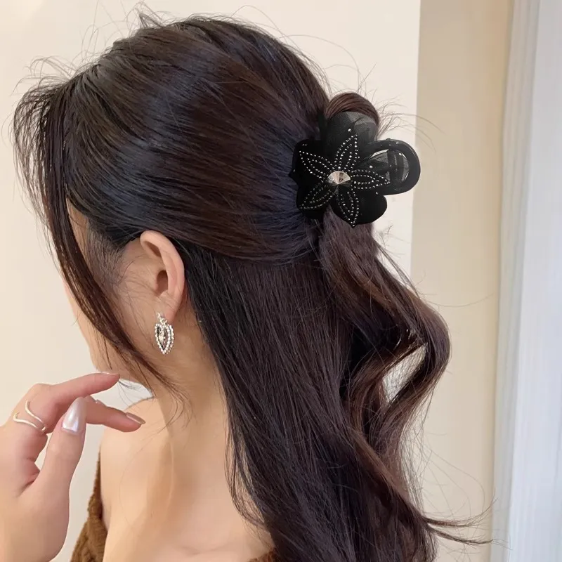 Water Jade Acrylic Hair Clips Women's-4